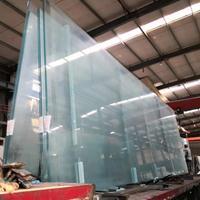 河南汽車展廳吊掛玻璃7米6米高超白19mm鋼化玻璃